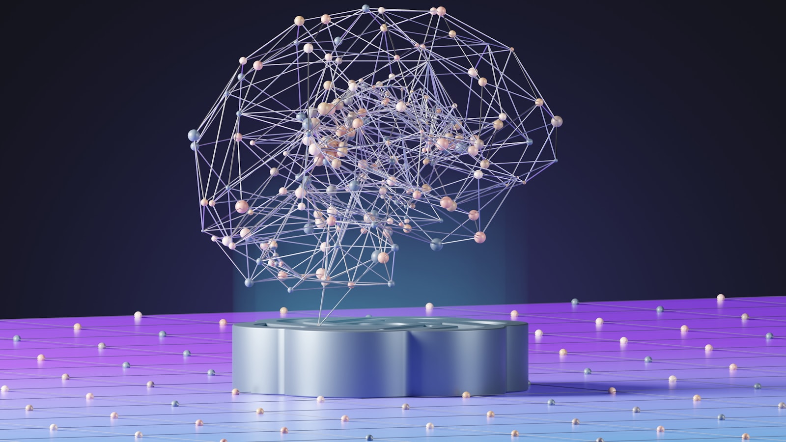 Abstract artificial intelligence network representing generative engine optimization and AI search